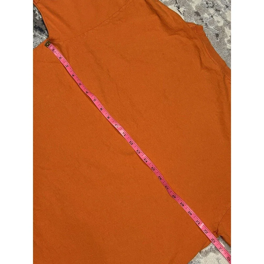 Vintage Y2K Nike Silver Tag Orange Center Nike Spell Out Shirt Size Large